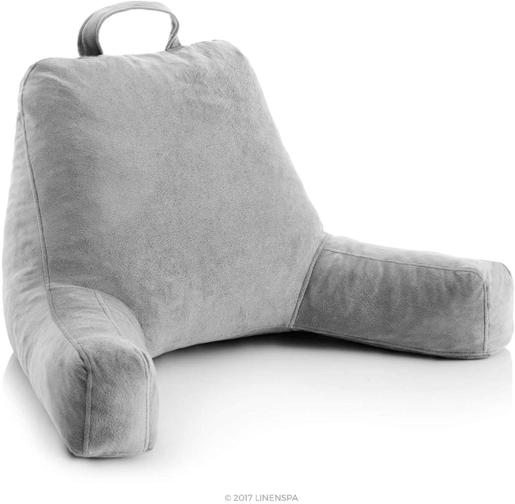 LINENSPA Shredded Backrest Foam Perfect Soft Velour Stone Support Relax Standard 