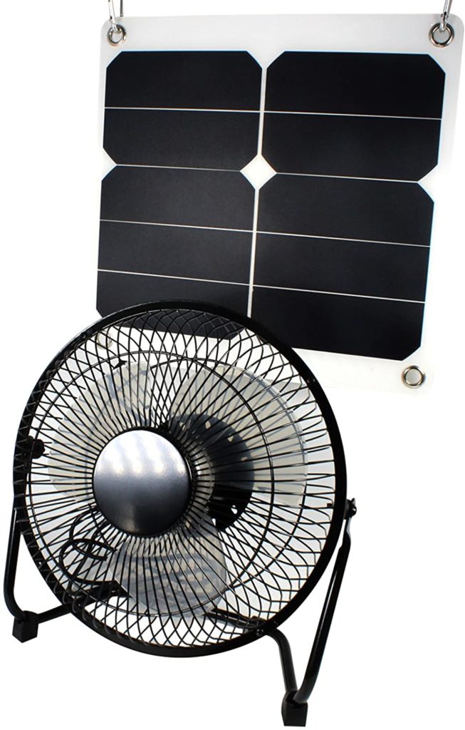GOODSOZ 10W Outdoor RV Car Powered Gazebo Ventilation Home Solar Panel Fan