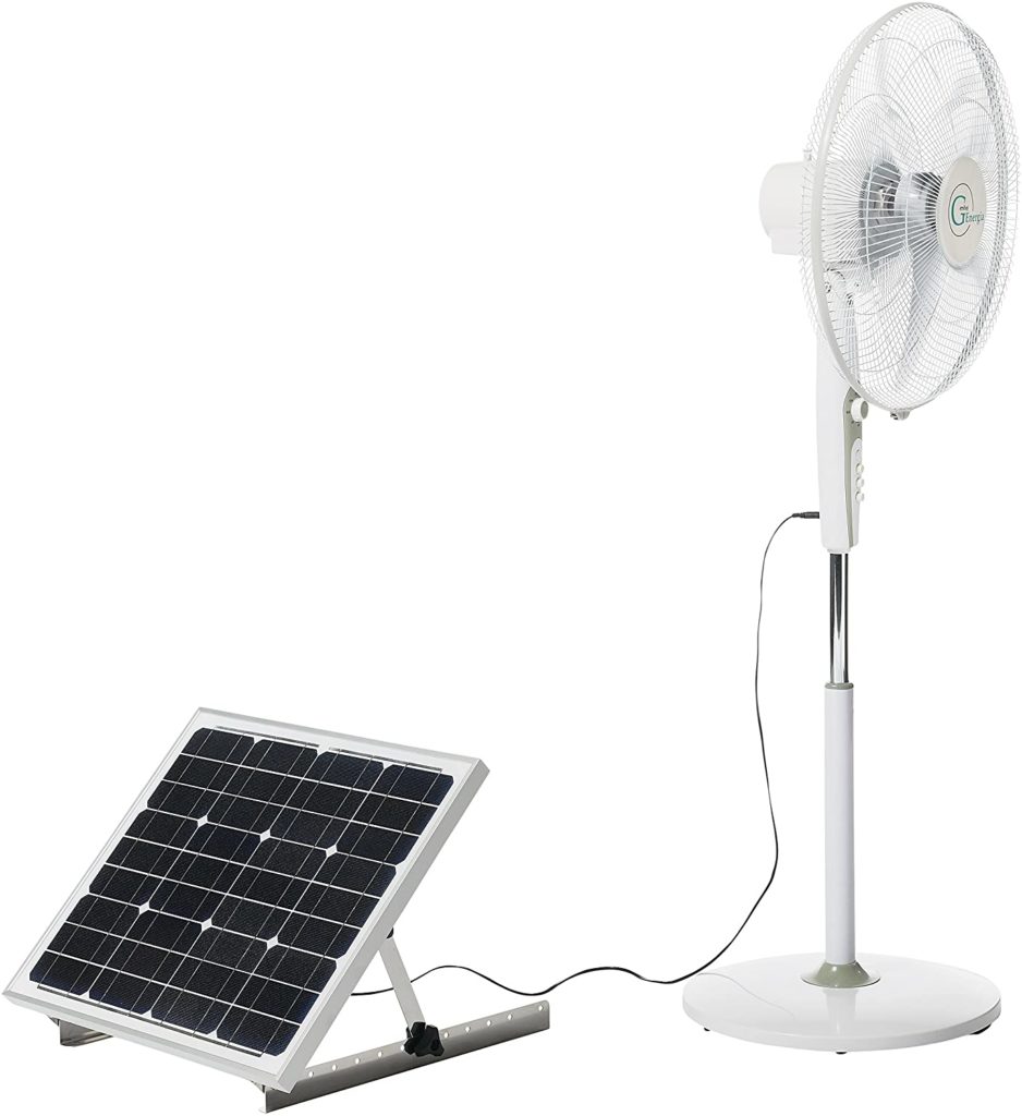 Gershoj Energia White Solar 30W Powered Fan