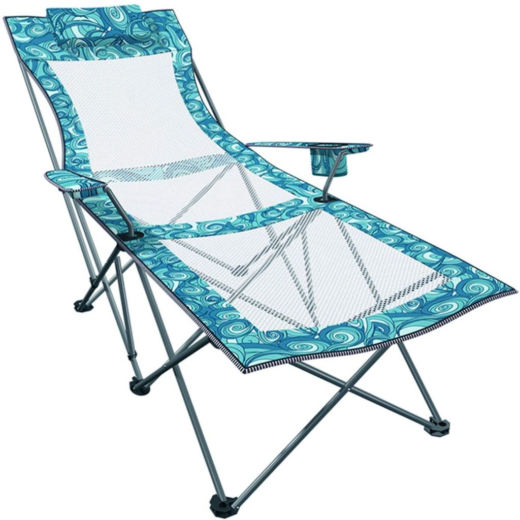 RMOR CASTLE Recliner Camp Beach Outdoor Portable Pillow Mesh Outdoor